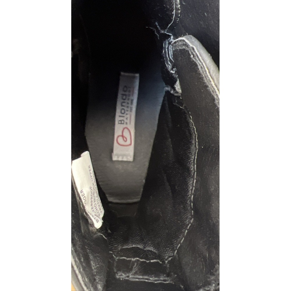 Blondo Dagger Waterproof Boots 9M Black Echo Nubuck Leather Zip Buckle B7328 EUC - Picture 10 of 13